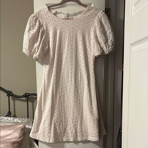 Free People Cream Mini Dress